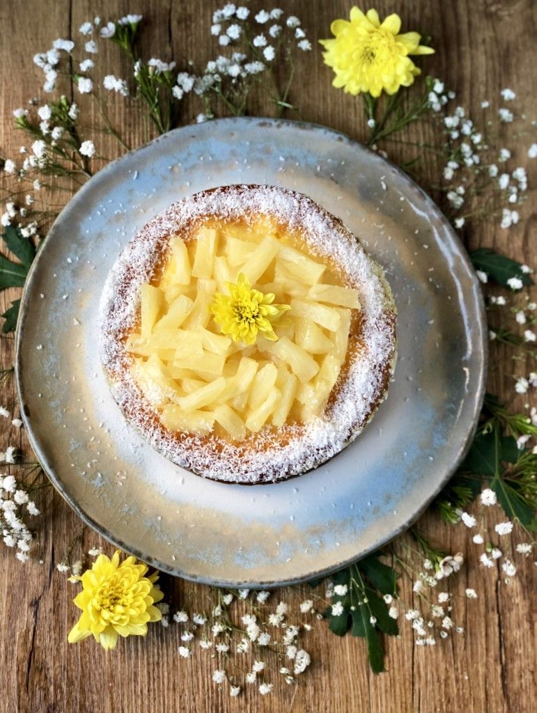 TARTA DE QUESO Y PIÑA AL HORNO