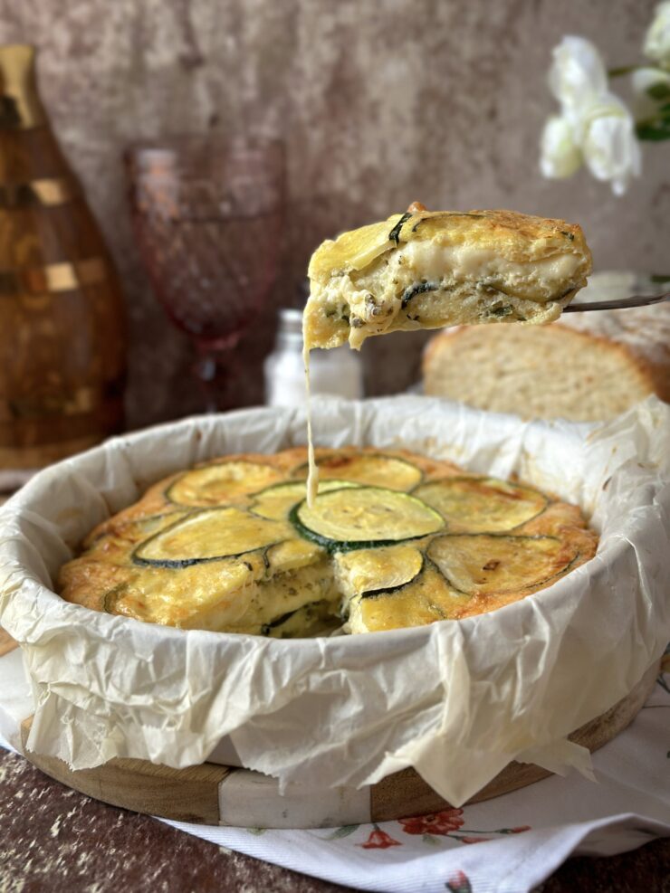 TORTILLA DE CALABACÍN Y PROVOLONE