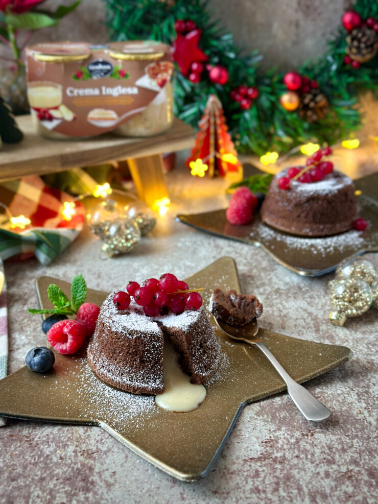 COULANT DE CHOCOLATE Y CREMA INGLESA
