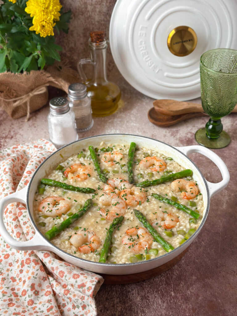 RISOTTO DE ESPÁRRAGOS Y GAMBAS