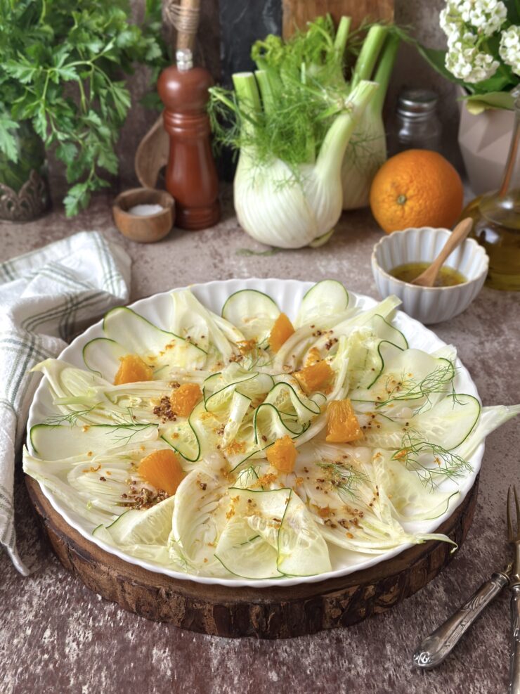 ENSALADA DE HINOJO CON PEPINO Y NARANJA