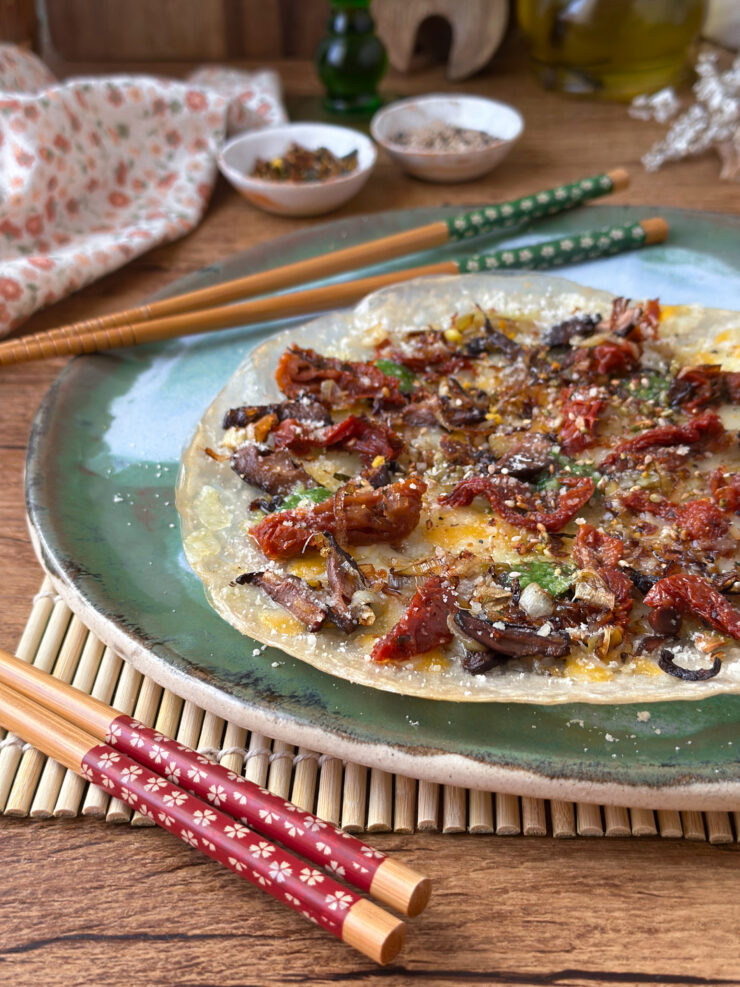 PIZZA CON PAPEL DE ARROZ