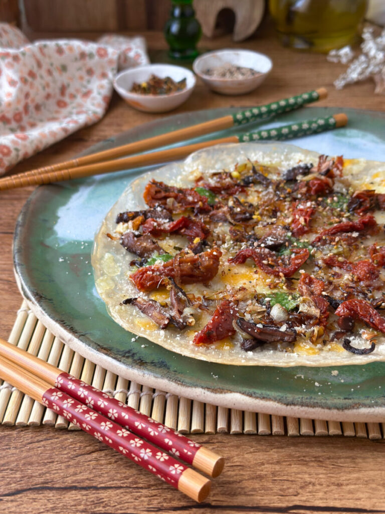 PIZZA CON PAPEL DE ARROZ