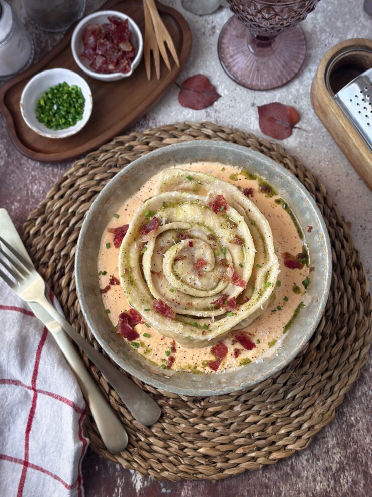 PAPPARDELLA RELLENA DE RICOTTA Y JAMÓN