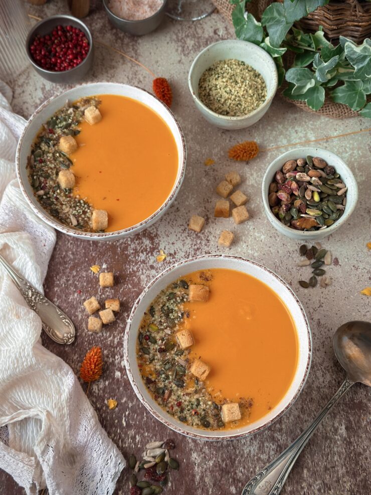 CREMA DE CALABAZA, ZANAHORIA Y JENGIBRE