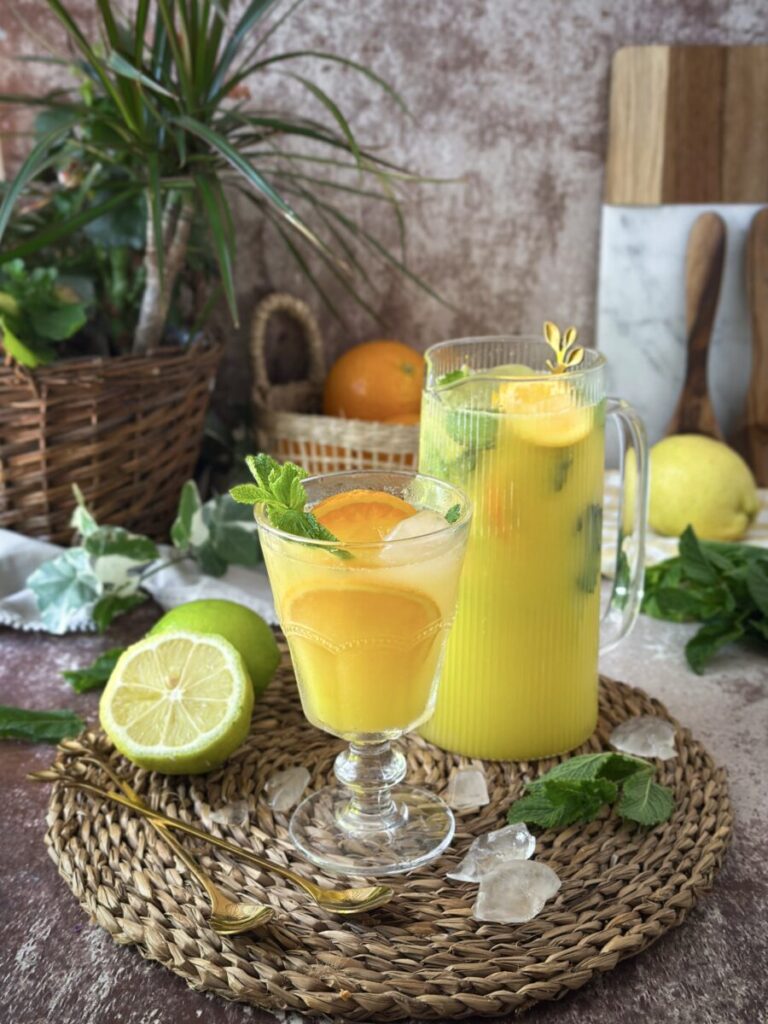 LIMONADA CASERA DE CÍTRICOS Y MENTA