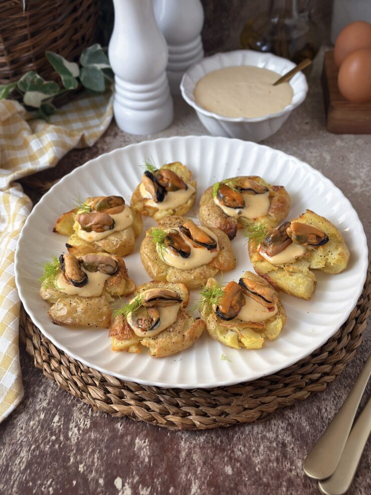 PATATAS SMASH CON MEJILLONES