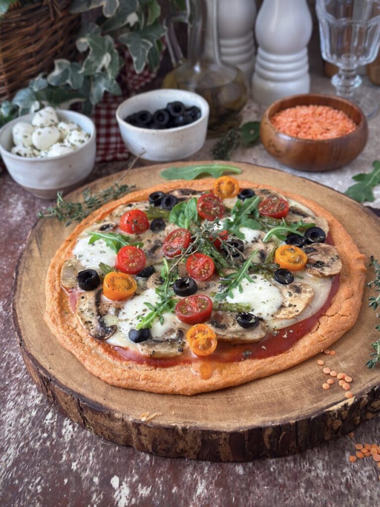 PIZZA DE LENTEJA ROJA