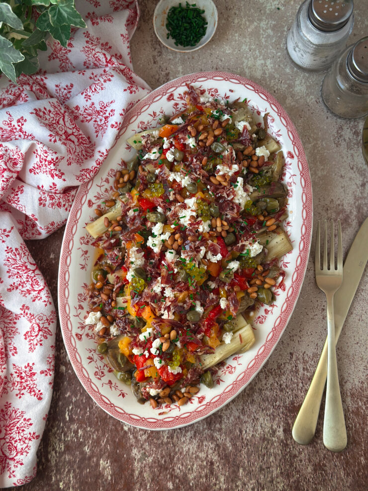 ENSALADA DE BERENJENA Y PIMIENTOS